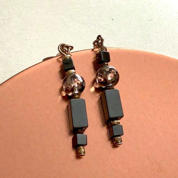 Hematite & Harmony Earrings. - Picture 2 of 2